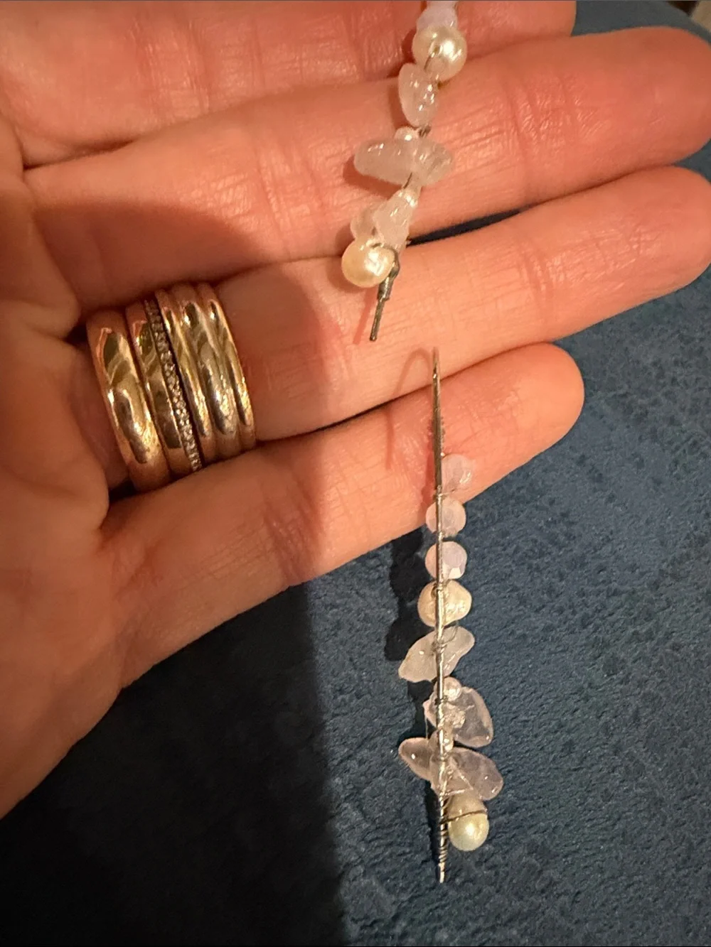 Delicate Pink and White Bead Drop Earrings - Women Fashion Jewelry